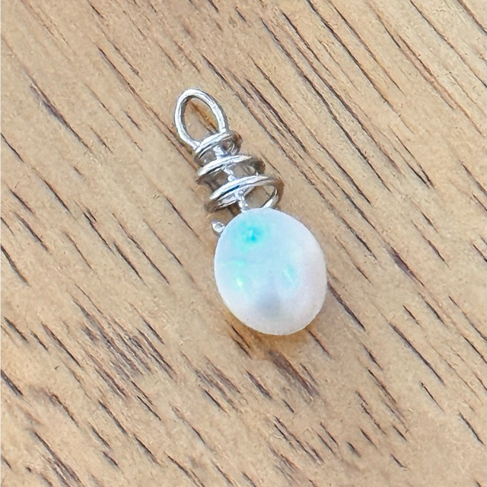 Silver and White Pearl Pendant